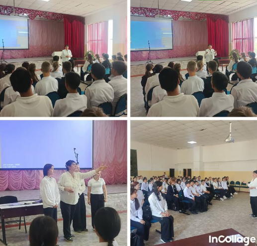 «Жастардың болашағы — заңды құрметтеуде» — осындай ұранмен Талғар ауданындағы мектептер мен колледждерде «Заң мен Тәртіп» факультативі